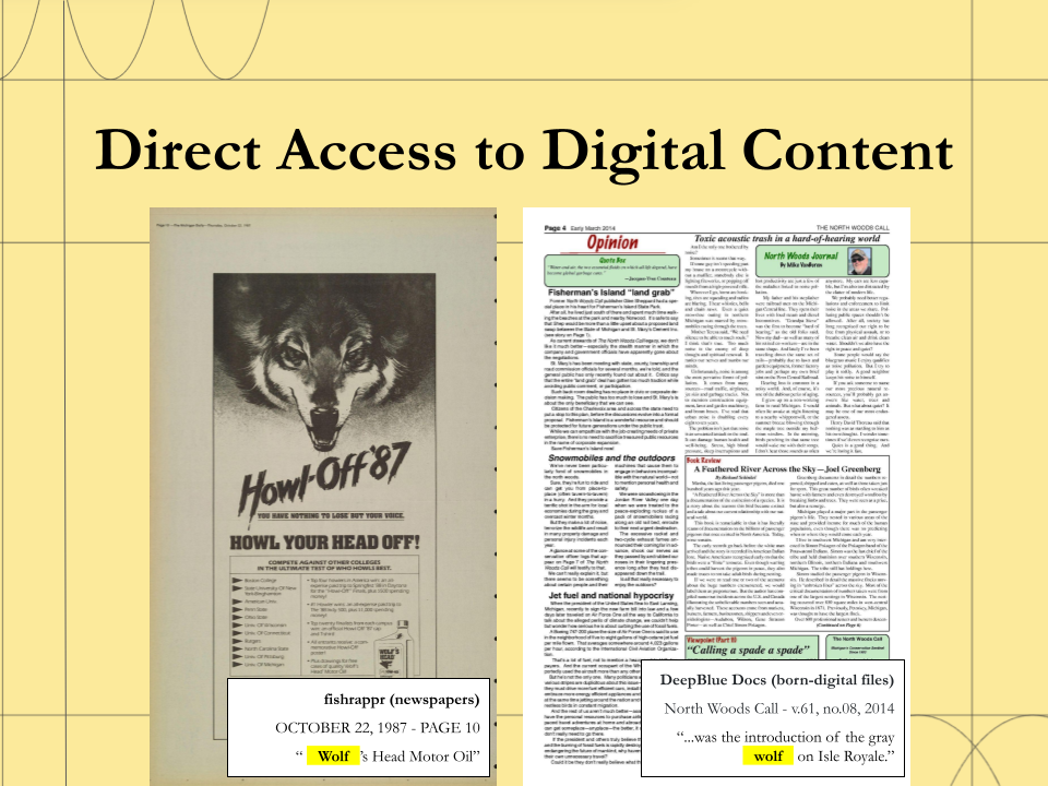 Direct Access to Digital Content (2/4)